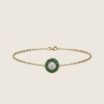 Verde Baguette Halo Bracelet