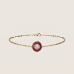 Rouge Baguette Halo Bracelet